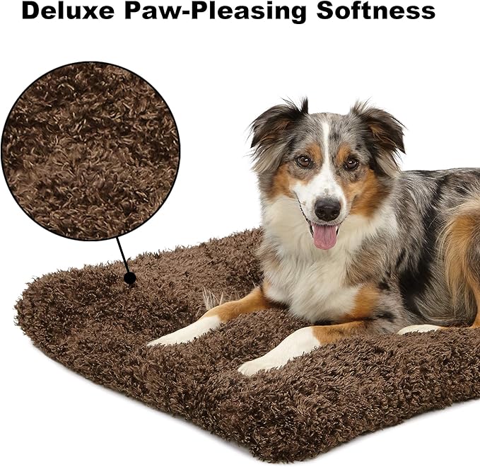 MidWest Homes for Pets Small QuietTime Deluxe Coco Chic Pet Bed, Ultra-Soft & Overstuffed, Machine Washable, Fits 24-inch Crate