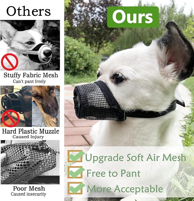 Dog Muzzle,Soft Mesh Muzzle for Barking Grooming Biting Chewing for Small Medium Breeds, Barkless Mesh Muzzle Stop Puppy Eating Poop&Rocks XXS XS S (Pink, S)