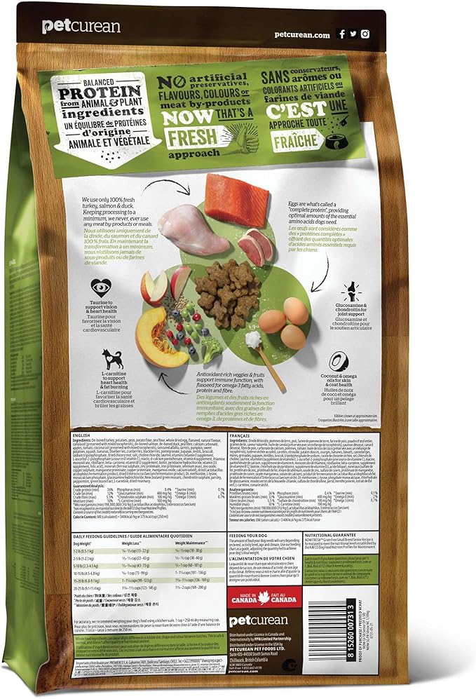 Now Fresh Grain-Free Small Breed Senior Dry Dog Food with Turkey, Salmon & Duck, Premium Kibble with Real Poultry & Fish, Chicken-Free, Added Glucosamine & Chondroitin for Healthy Joints, 6 lb Bag