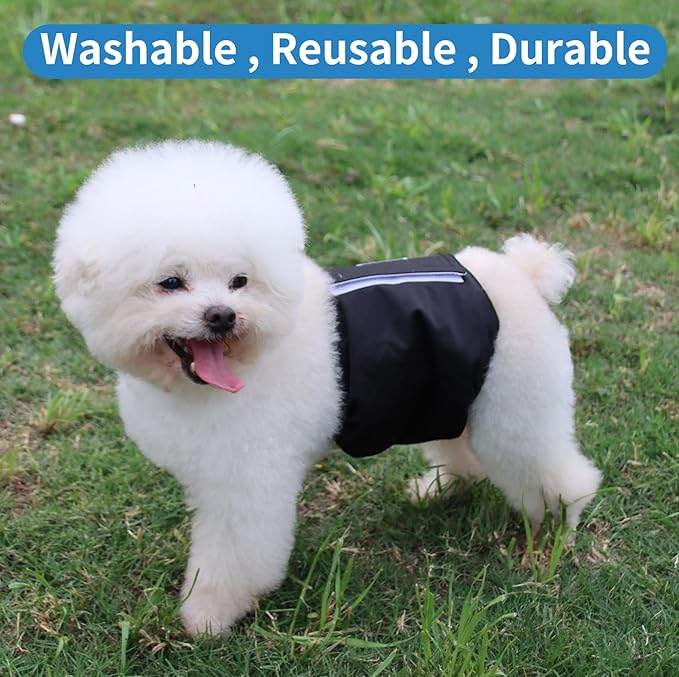 Washable Belly Band for Male Dogs,Pack of 5 Reusable Super Absorbent Large Dog Diapers Male Doggie Belly Wrap,XXL