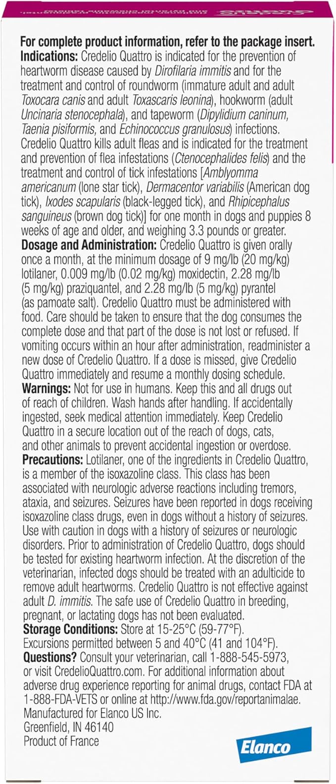 Credelio Quattro Dog Flea & Tick Treatment + Heartworm & Parasite Protection, 6.1-12 lbs (6 Chewable Tablets)