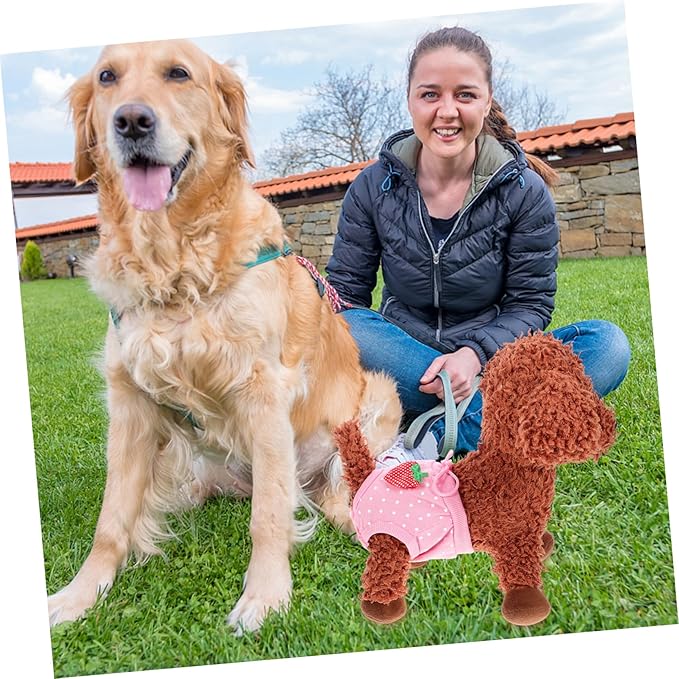 Milisten Pet Diaper Sanitary Physiological Pants for Male Dogs Washable Strawberry Pink Prevents Unwanted Mating Protects Home from Urine and Stains