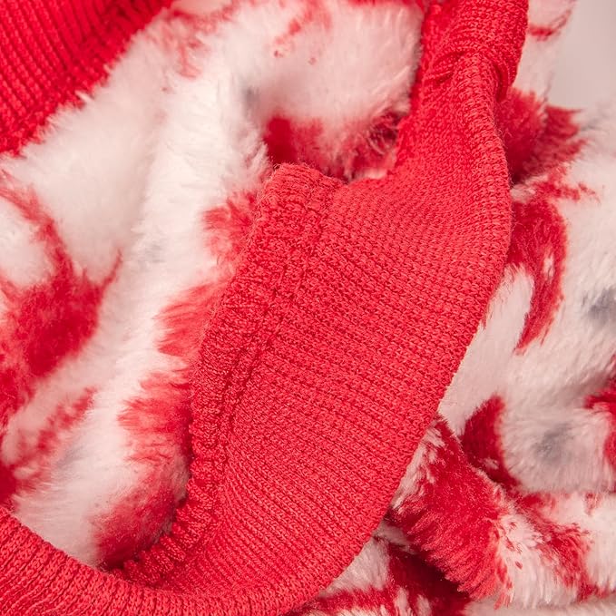 Dog Sweater, 2 Pack Dog Sweaters for Small Dogs or Cats, Girl or Boy, Warm Dog Clothes Shirt Coat for Winter Christmas (Christmas Red, White, Small)