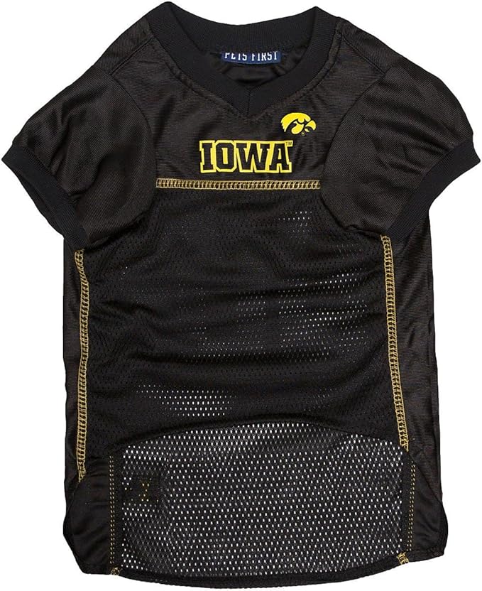 Pets First NCAA College Iowa Hawkeyes Mesh Jersey for DOGS & CATS, Small.Licensed Dog Jersey with your Favorite Football/Basketball College Team