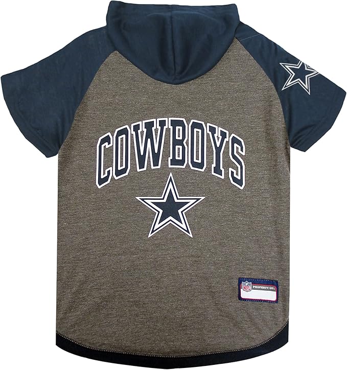Pets First NFL Dallas Cowboys Hoodie for Dogs & Cats. NFL Football Licensed Dog Hoody Tee Shirt, Large. Sports Hoody T-Shirt for Pets. Licensed Sporty Dog Shirt (DAL-4044-LG)