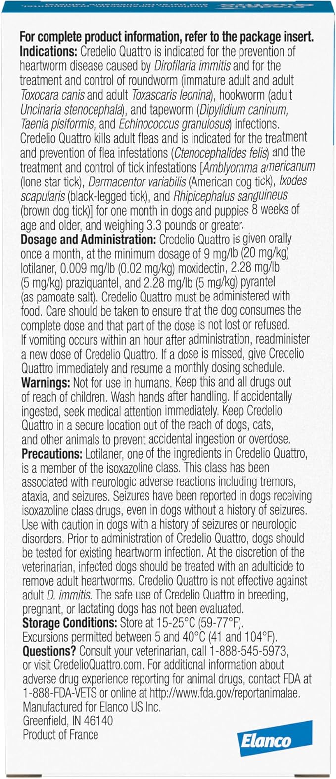 Credelio Quattro Dog Flea & Tick Treatment + Heartworm & Parasite Protection, 50.1-100 lbs (6 Chewable Tablets)