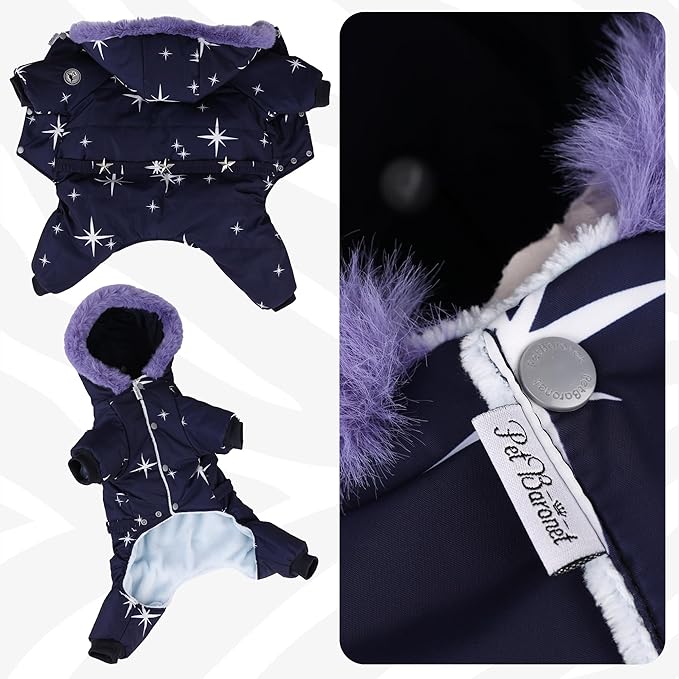 Waterproof Full Body Winter Jacket, Snow Snowsuit, Perfect for Cold Weather (L: Chest 16.93'', Length 12.6'')