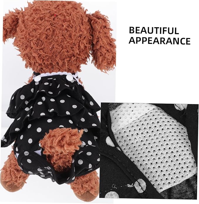 1pc Pet Diaper Suspenders Dots Printing for Female Dogs Breathable Pants Prevents Mating During Heat