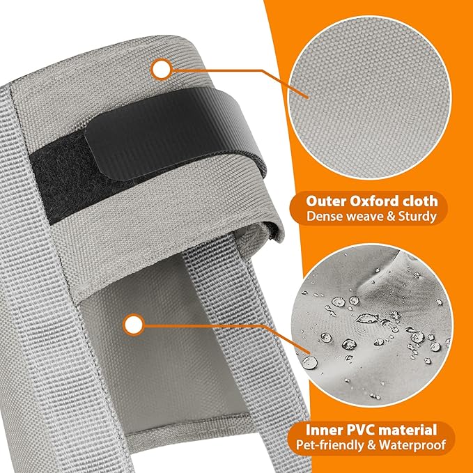 Mayerzon Dog Muzzle for Large Medium Small Dogs, Adjustable Fit, Soft & Sturdy Fabric, Prevents Fierce Barking Biting Chewing, Ideal for Grooming Walking Vet Visits, Allows to Pant Drink (Grey, M)