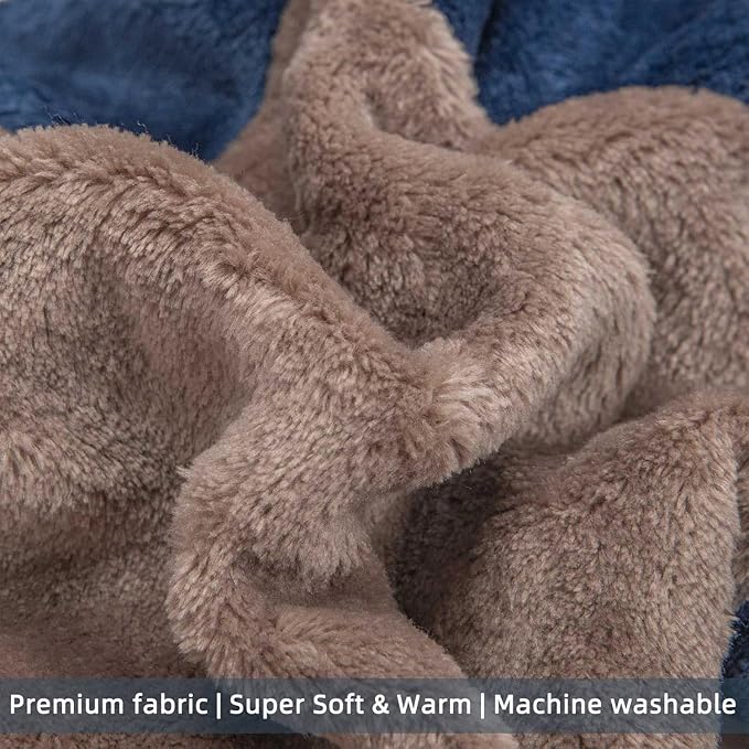 FabriCastle Dog Hoodie Sweater for Small Dogs Boy and Girl, Small Dog Clothes XS XXS Puppy Sweatshirt, Pet Outfit, Cat Clothing Super Soft Warm Snap On Closure (Khaki-Navy, Large)