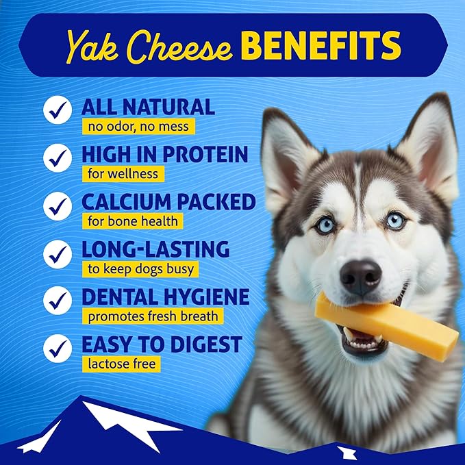 Himalayan Dog Chew Original Yak Cheese Chew, Peanut Butter, 1 Large Stick, 3.3 oz, Gluten Free, Healthy Treats, Grain & Lactose Free 100% Natural, Long Lasting Chews for s Under 55 lbs