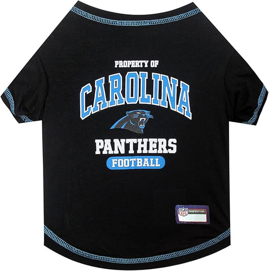 NFL Carolina Panthers Dog T-Shirt for Pets, Size X-Large. Officially Licensed Pet Shirt with Team Logo, Soft Stretchable Comfort Fit Apparel for Dogs & Cats