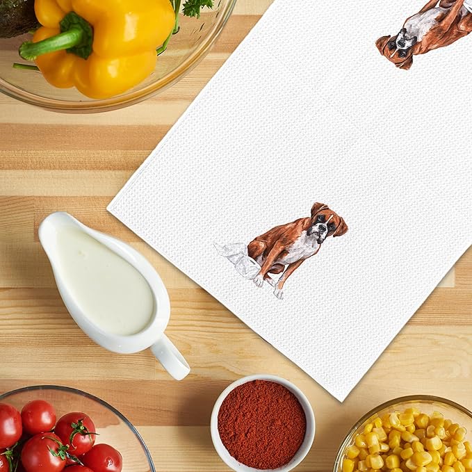 Funny Boxer Gifts Bathroom Hand Towels, Dog Bathroom Decor, Gifts for Boxer Lovers Dish Tea Towels, Kids Bath Room Washroom Toilet Decorative Hand Towel 16x24 Inch
