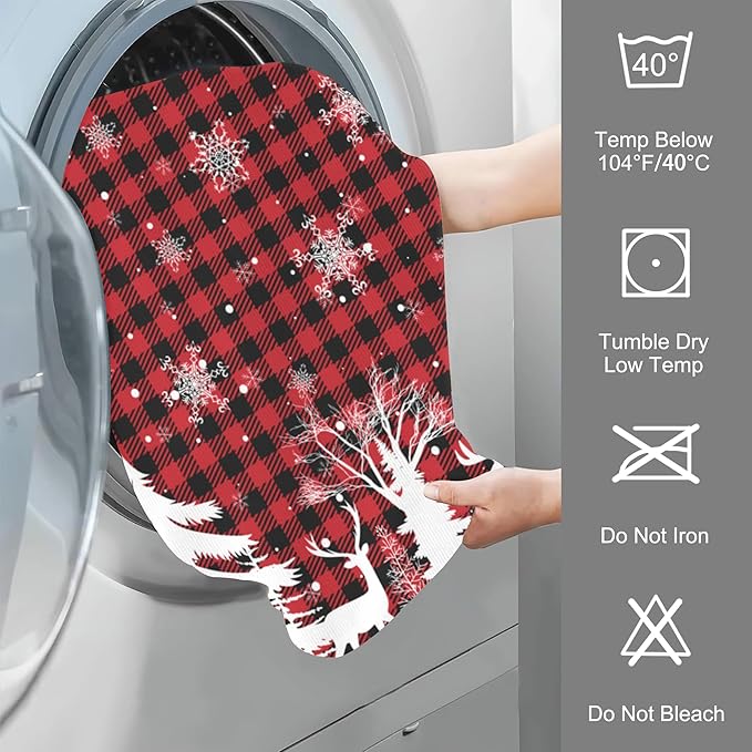 Christmas and New Year Hand Towels for Bathroom Set of 2 Bath Hand Towels Soft Absorbent Decorative Hand Towel for Bathroom Kitchen Yoga Home Decor 14 x 28 in