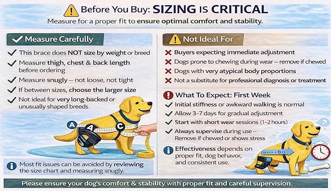 Dog Knee Brace for Rear/Hind Legs (ACL/CCL) – Dual-Leg Support with 4 Metal Stabilizers & Non-Slip Harness | Stability, Mobility & Pain Relief for Arthritis, Hip Dysplasia & Luxating Patella | S–XL