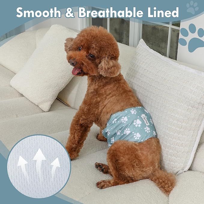 Reusable Dog Belly Bands for Male Dogs Diapers,5 Pack Premium Washable Dog Diapers Male Puppy Nappies Wrap,S