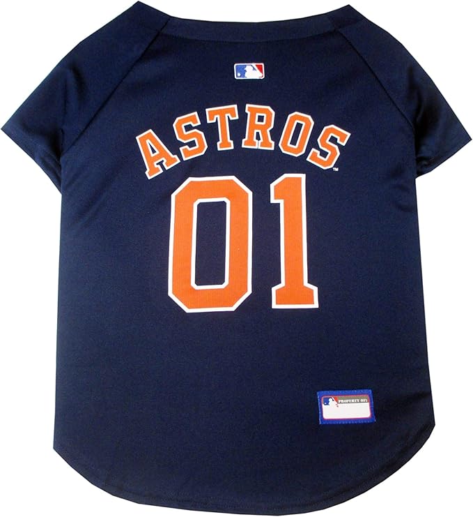 Official MLB Houston Astros Pet Jersey for Dogs & Cats, Size Medium - Stylish Baseball Jersey for Your Furry Fan- Show Off Team Spirit with The Perfect Fan Apparel Gear for Pet, Dog & Cat