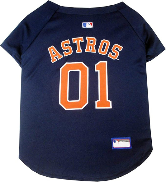 Official MLB Houston Astros Pet Jersey for Dogs & Cats, Size Medium - Stylish Baseball Jersey for Your Furry Fan- Show Off Team Spirit with The Perfect Fan Apparel Gear for Pet, Dog & Cat