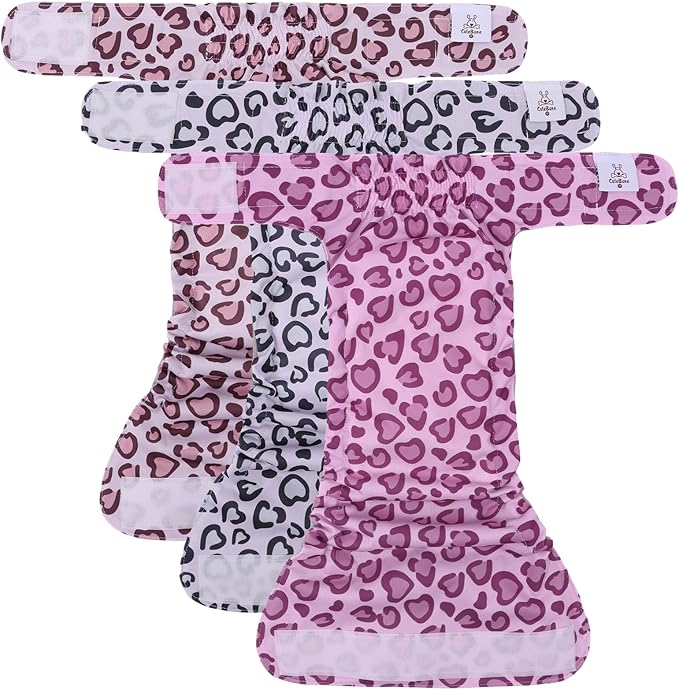 CuteBone Washable Dog Diapers Female No Tail Hole 3 Pack Reusable Doggie Period Training Pants for Docked-Tail Frenchie French Bulldog Boston Terrier Without Tail WWD18S