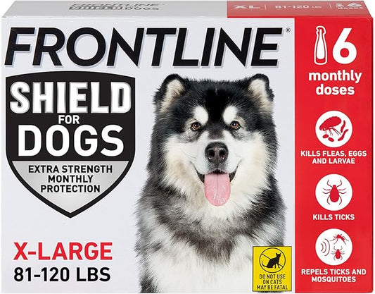 FRONTLINE Shield Flea & Tick Treatment for X-Large Dogs 81-120 lbs. Count of 6