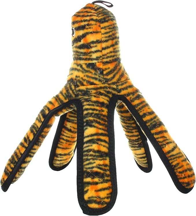 TUFFY - World's Tuffest Soft Dog Toy - MEGA -Multiple Layers. Made Durable, Strong & Tough. Interactive Play (Tug, Toss & Fetch). Machine Washable & Floats (Octopus, Large 2 Pack)