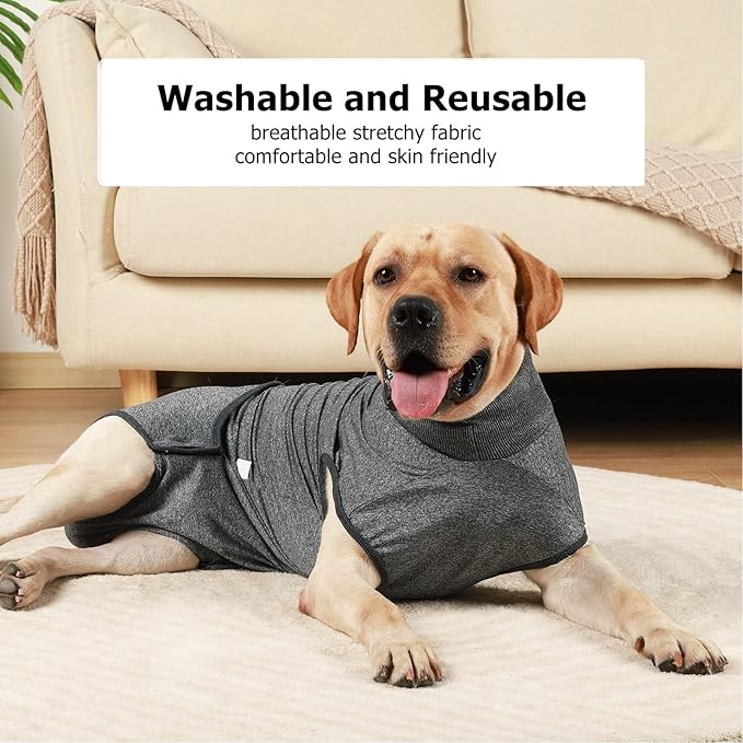 Full Body Dog Diaper Reusable, Dog Physiological Clothing for Male and Female Dogs, Menstruation Neuter Surgical Recovery Suit with Belly Wrap, Washable Pet Supplies for Puppy Seni (XXXL)