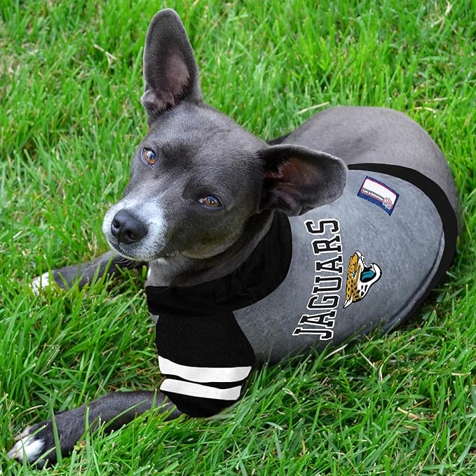 Pets First NFL Jacksonville Jaguars Hoodie for Dogs & Cats. | NFL Football Licensed Dog Hoody Tee Shirt, Large| Sports Hoody T-Shirt for Pets | Licensed Sporty Dog Shirt
