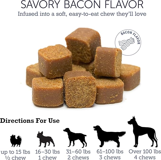 Dog Cognitive Supplement - Supports Senior Dog Memory, Alertness, and Behavior with DHA (Omega 3) and Ashwagandha - Helps Promote Brain Health and Focus in Aging Dogs - 45 Soft Chews