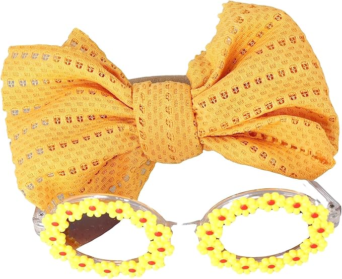 2Pcs/Set Pet Dog Bow Headband Sunflower Sunglasses Cute Summer Beach Pet Accessories Dog Cat Party Costume Photography Props