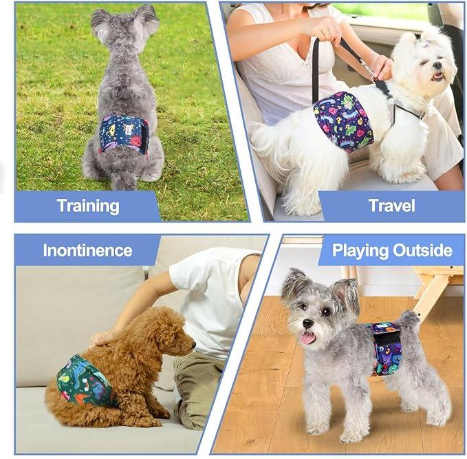 Dog Diapers Male, Belly Bands for Male Dogs, Pack of 5, High Absorbing Extra Small Male Dog Wraps for Doggie & Puppy in Incontinence or Excitable Urination and Training(XL)