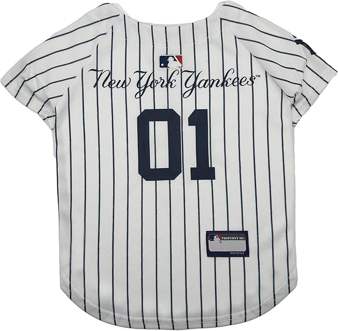 Official MLB New York Yankees Pet Jersey for Dogs & Cats, Size X-Large - Stylish Baseball Jersey for Your Furry Fan- Show Off Team Spirit with The Perfect Fan Apparel Gear for Pet, Dog & Cat