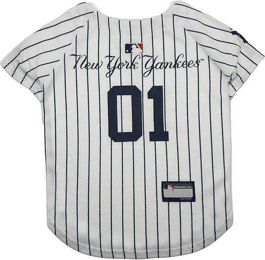 Official MLB New York Yankees Pet Jersey for Dogs & Cats, Size X-Large - Stylish Baseball Jersey for Your Furry Fan- Show Off Team Spirit with The Perfect Fan Apparel Gear for Pet, Dog & Cat