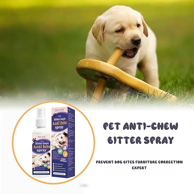 Bitter Apple Spray for Dogs,No Chew Spray for Dogs,Bitter Spray for Dogs to Stop Chewing,Effective Furniture Protection, Prevents Wound Licking for Dogs and Cats, Non-Toxic, Alcohol-Free