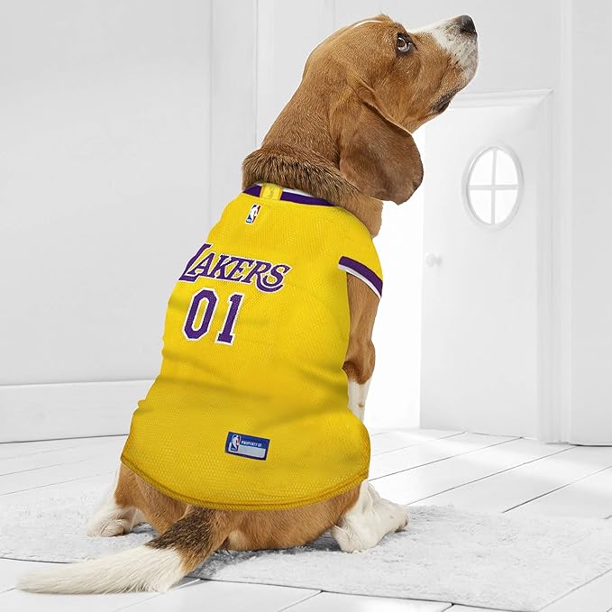 NBA LOS ANGELES LAKERS DOG Jersey, X-Small - Tank Top Basketball Pet Jersey