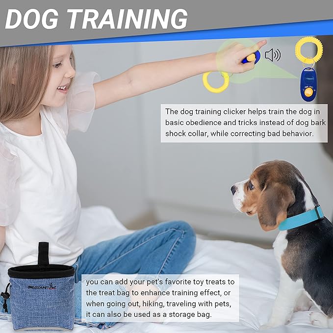 FLYSTAR Puppy Starter Kit for Small Dogs, 26 pcs Include Dog Toys, Collar and Leash, Training Clicker, Treat Bag, Poop Waste Bag with Dispenser, Blanket, Grooming Glove, Bowls, Toothbrush, etc