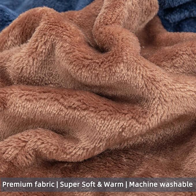 FabriCastle Dog Hoodie Sweater for Small Dogs Boy and Girl, Small Dog Clothes XS XXS Puppy Sweatshirt, Pet Outfit, Cat Clothing Super Soft Warm Snap On Closure (Camel-Navy, X-Large)