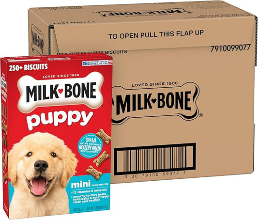 Milk-Bone Original Dog Treats for Puppies, 16 Ounce (Pack of 6), DHA Helps Support Healthy Brain Development