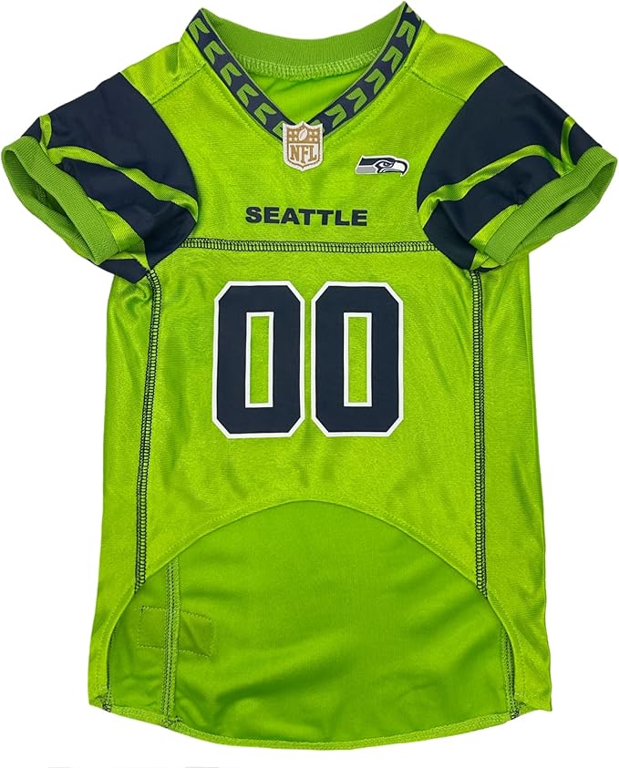 NFL Seattle Seahawks Color Rush Dog Jersey, Size: Large. Cool and Sporty Dog Shirt, Best Football Jersey Costume for Dogs