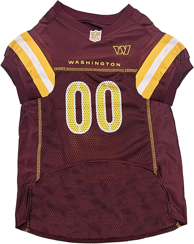 Washington Commanders Pet Striped Jersey
