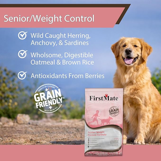 FirstMate Grain Friendly Senior Dog Dry Food, 25 LB
