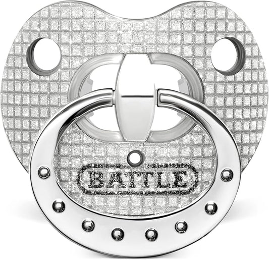 Battle Sports Binky Oxygen Football Mouthguard - Detachable Strap, Maximum Breathability, Works with Braces & No Boiling Required