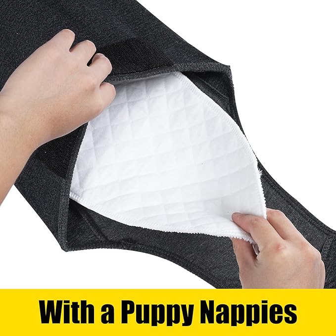 HEYWEAN Full Body Dog Diaper with a Puppy Nappies Physiological Dog Surgery Recovery Suit for Male Female Dogs