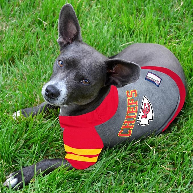 Pets First KCC-4044-XS NFL Kansas City Chiefs Hoodie for Dogs & Cats. | NFL Football Licensed Dog Hoody Tee Shirt, X-Small| Sports Hoody T-Shirt for Pets | Licensed Sporty Dog Shirt.