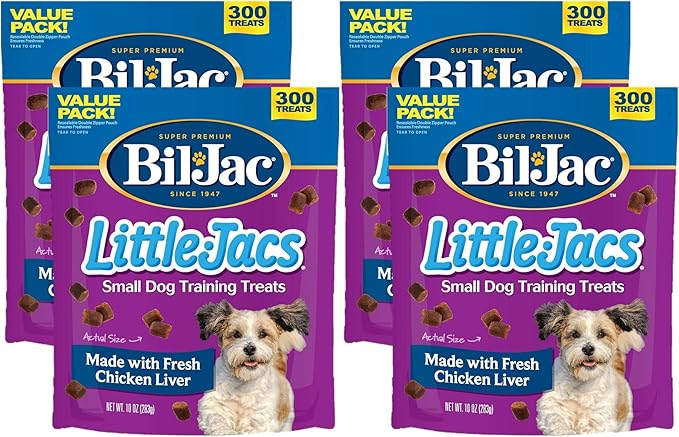 Bil-jac Little Jacs Small Dog Treat - Chicken Liver - 10 Oz (Pack of 4)