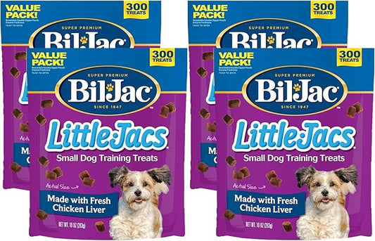 Bil-jac Little Jacs Small Dog Treat - Chicken Liver - 10 Oz (Pack of 4)