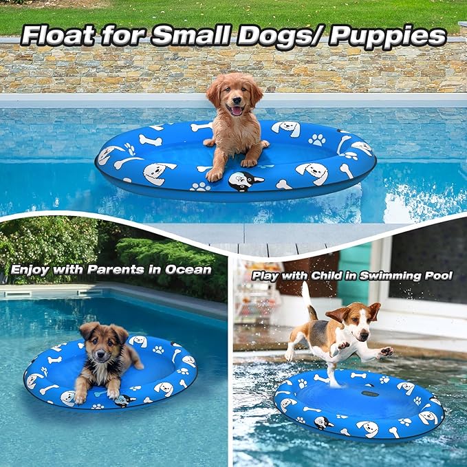 MICOOYO Dog Float Raft - Inflatable Dog Swimming Float for Summer Dogs Water Floats (Small)