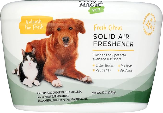 Citrus Magic Pet Odor Eliminator Solid Air Freshener, Fresh Citrus, 20-Ounce, Pack of 1