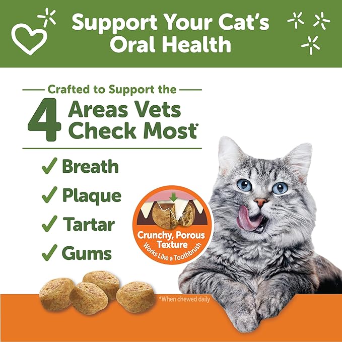 WHIMZEES Wellness Cat Dental Treats, Chicken Flavor, (4.5 Ounce Bag)