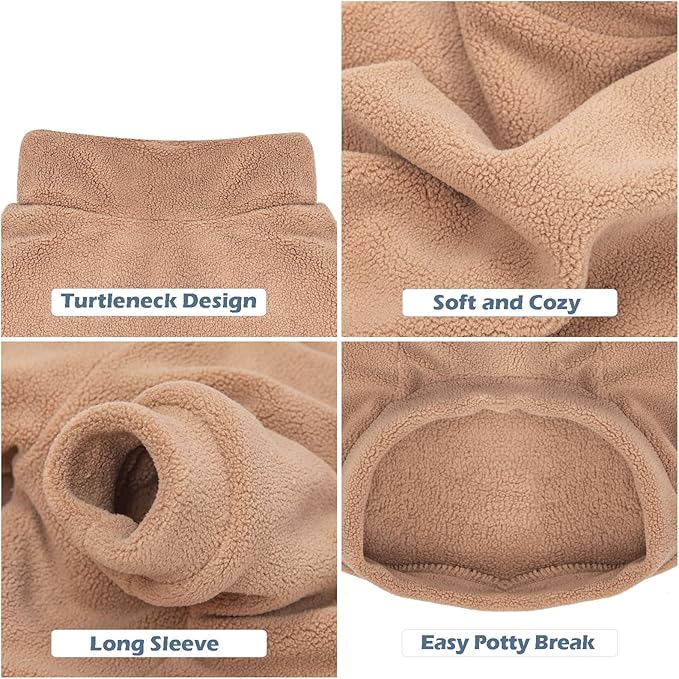 Dog Sweater, 3 Pack Dog Sweaters for Small Dogs Girl Boy, Ultra Soft Warm Puppy Clothes Coat for Winter (Camel+Beige+Yellow, XX-Large)