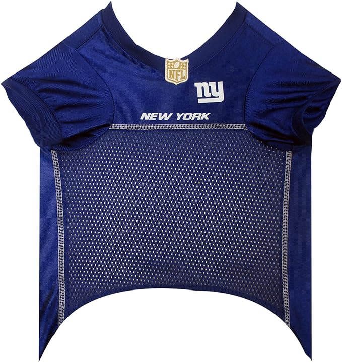 NFL New York Giants Dog Jersey, Size: Small. Best Football Jersey Costume for Dogs & Cats. Licensed Jersey Shirt